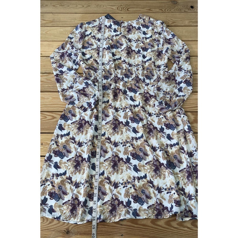 NWT DownEast Floral Pleated Waist Dress Size Small Women’s Cream MSRP $46.99 - Picture 5 of 7